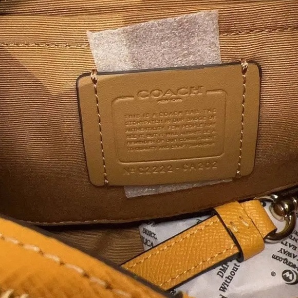Mustard Yellow Coach Sydney Satchel - Picture 7 of 8